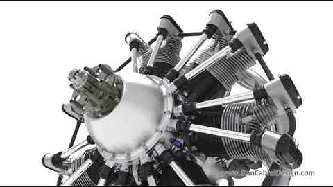 Radial Engine Assembly Animation - High Speed