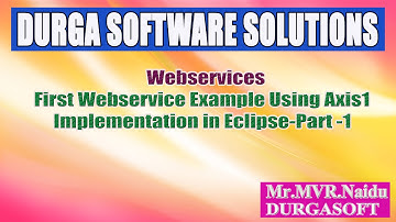 Webservices-First Webservice Example Using Axis1 Implementation Using Eclipse Part 1