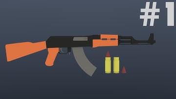 Blender - Low Poly Gun Modeling | AK47 #1