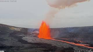 Kilauea  V3 cam USGS time lapse cone growth. Halema'uma'u Crater