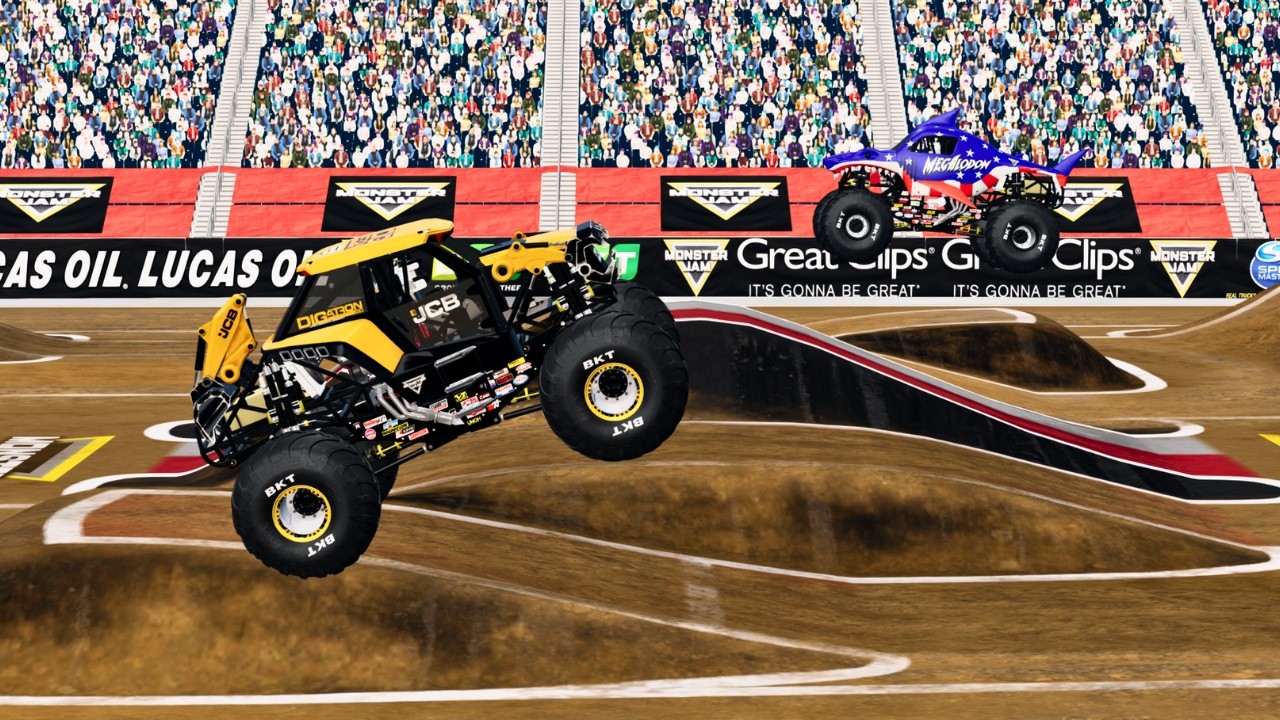 Monster Jam Houston, TX (2025) RACING | Beam.NG Drive - YouTube