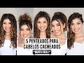 5 PENTEADOS PARA CABELOS CACHEADOS *fácil* | por Jessica Melo