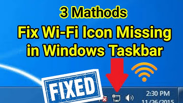 3 Mathods fix Wi-Fi icon Missing in windows Taskbar [windows 7,8.1,10] | New Tricks | wifi Problem