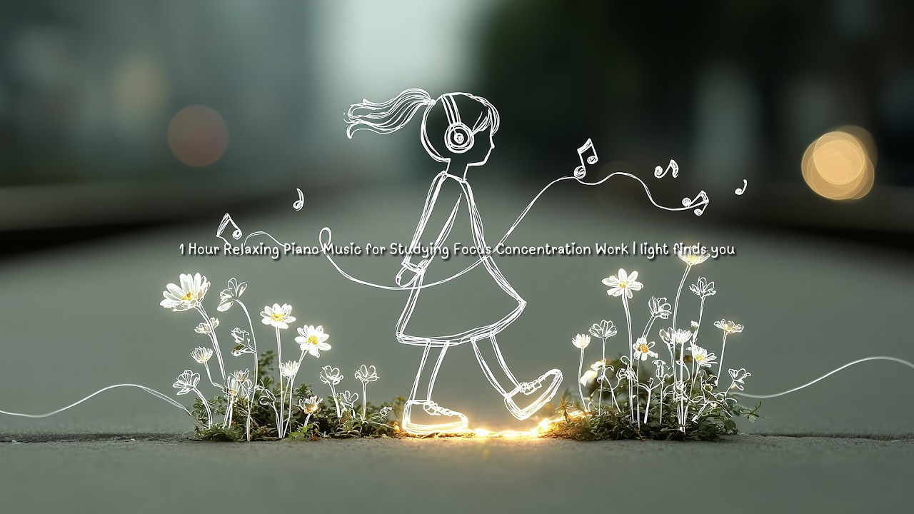 1 Hour Relaxing Piano Music for Studying Focus Concentration Work | light finds you
