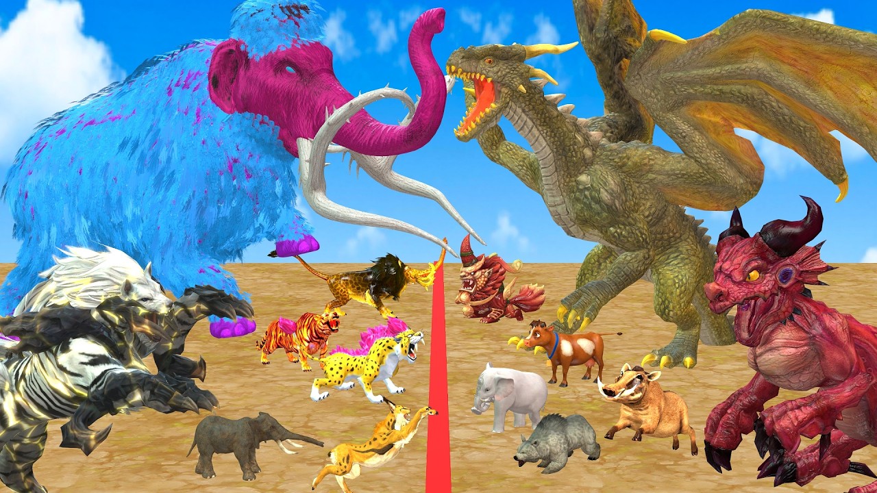 80 Incredible Animals Race vs Dinosaurs vs Prehistoric Mammals Speed Race Run: Who Will Win? ARBS