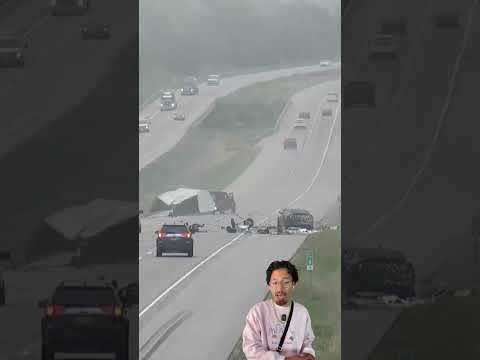 Iowa DOT video shows scary moment when a car merging on I-380 causes a crash @DMRegister