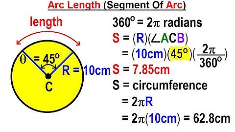 Geometry - Ch. 6: Circles (6 of 39) Arc Length (Segment of Arc)
