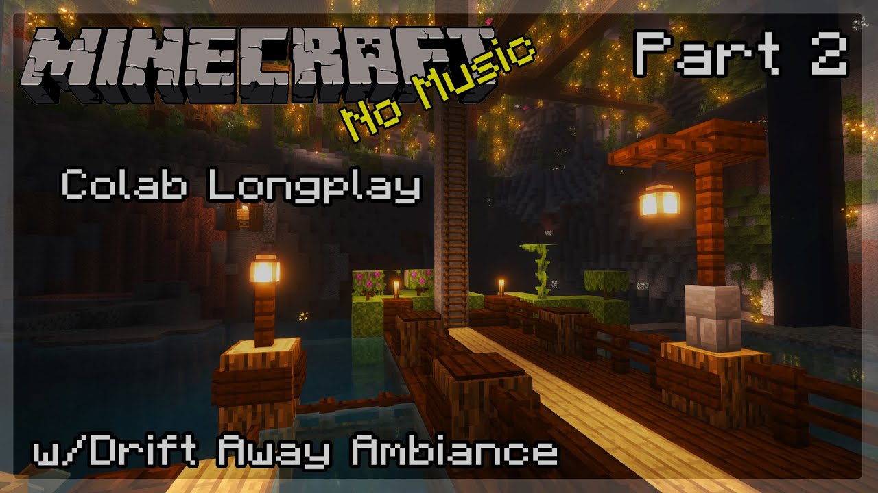 🌸Rainy Minecraft Lush Cave House Build Longplay Part 2 (No Music) - YouTube
