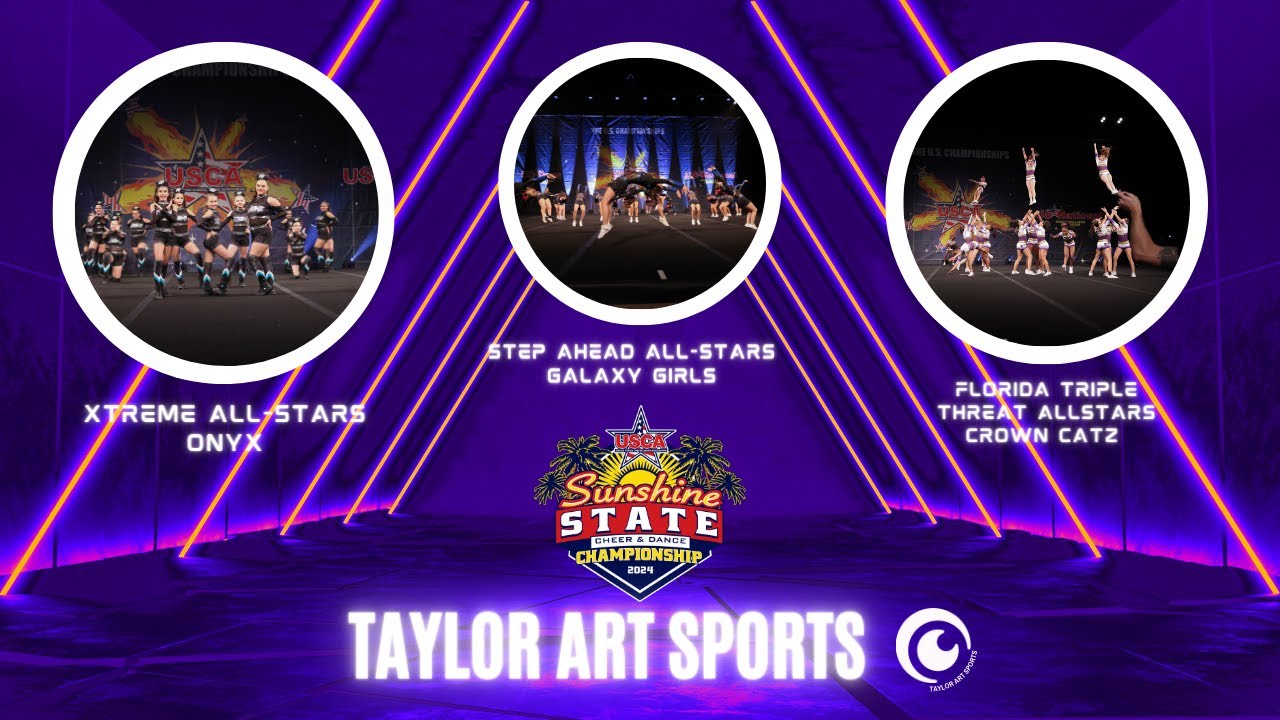 USCA Sunshine State Cheer & Dance January 20 & 21 – 2024: Day 2: Onyx, Galaxy Girls, Crown Catz USCA Sunshine State Cheer & Dance January 20 & 21 – 2024: Day 2: Onyx, Galaxy Girls, Crown Catz