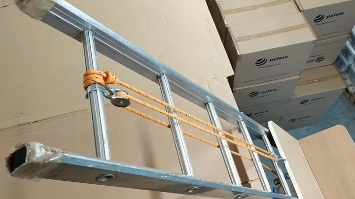 Simple DIY Hoist Ladder Lift with 3 Pulleys for Heavy Cardboard Boxes. - DayDayNews