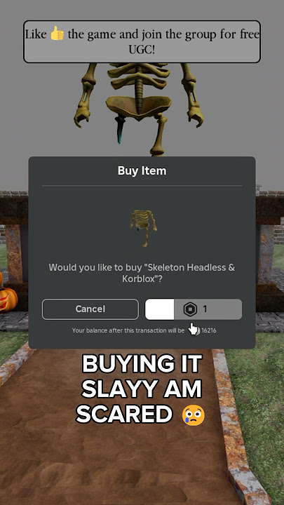 Thank you Roblox !! 🎃 group : ’iconicUGC’ 🍂 #gaming #headless #roblox #cheapheadless #korblox