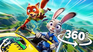 Zootopia2 : Nick Wilde &amp; Judy Hopps - Rollercoaster In 360° Video | VR 8K