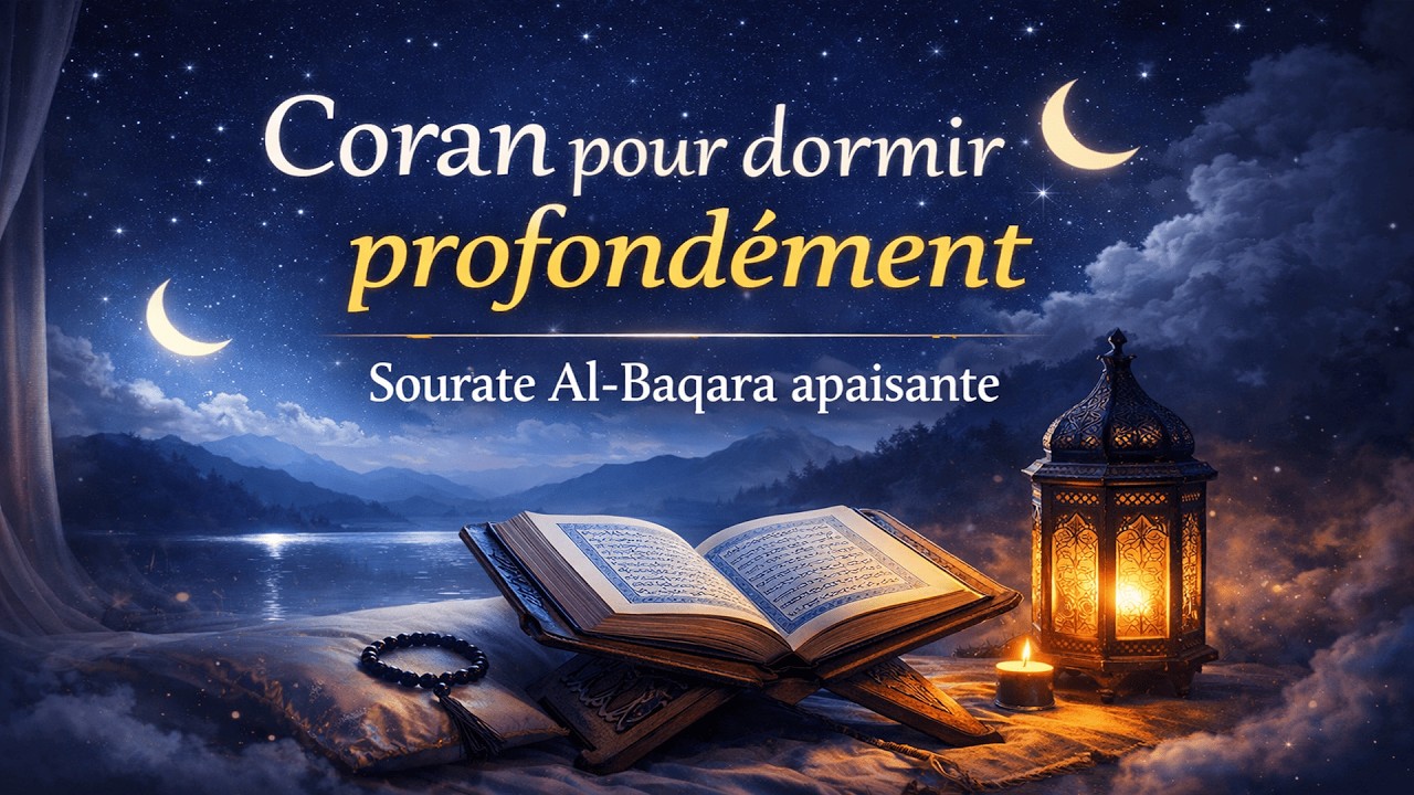 Coran pour dormir profondément 🌙 Sourate Al Baqara récitation apaisante sans pub