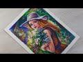 How to paint a girl with a bouquet of flowers/Как нарисовать девушку с букетом цветов