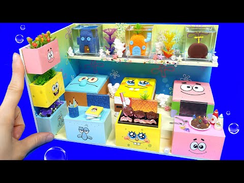 DIY Miniature Spongebob&amp;amp;friends Board House # - Spongebob , <strong>Patrick</strong> <strong>star</strong> , Sqidward &amp;#39; aquarium