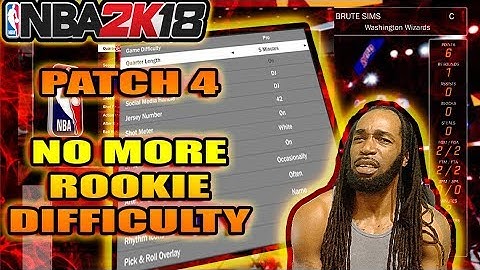 NBA 2K18 PATCH 4 REMOVED ROOKIE DIFFICULTY & 20 mins | WHY ISN