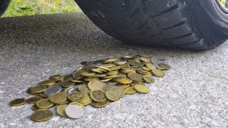 Crushing Crunchy & Soft Things by Car! EXPERIMENT CAR VS COINS screenshot 2