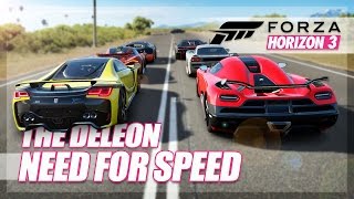 Forza Horizon 3 - Need For Speed DeLeon Recreation! (Build \& Race)