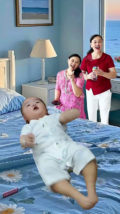 Baby playing is so funny!!😂 このテンション、どこから来た！？🤣🎵🎉