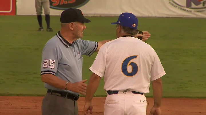 Wally Backman Argues With Umpire on Bunt Play (652)