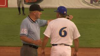 Wally Backman Argues With Umpire on Bunt Play (652)