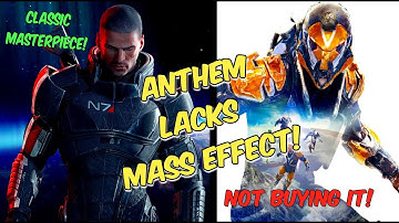 Why Anthem Will Never Match Up To Mass Effect?