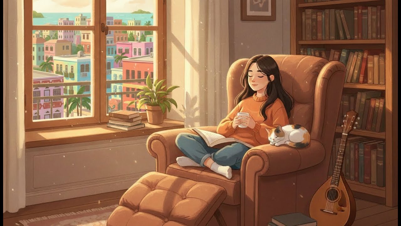 Acoustic Guitar Cafe Instrumental Seaside Afternoon Mood for Relax, Calm Focus and Rest