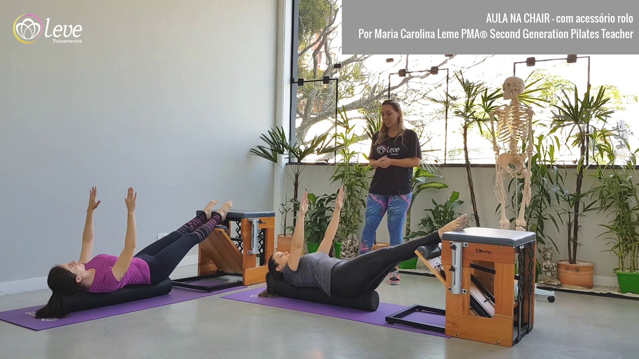 Aula de Pilates na Chair Com acessório ROLO YouTube