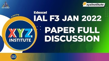 Edexcel IAL F3 Jan 2022 Further Pure 3 / WFM03 (Y13 Further Maths)