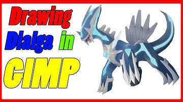 SPEED PAINT || Dialga (Pokemon) Using Gimp and Drawing Tablet || TimeLapse