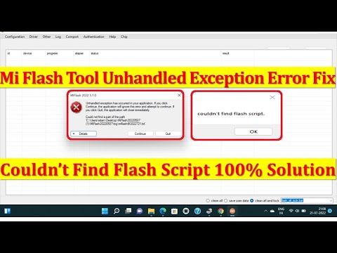 mi flash tool unhandled exception solution | Couldn't find flash script Solution #Mi_flashtool_error