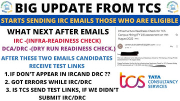 BIG UPDATE FROM TCS | WHAT IS IRC/DRC | HOW TO APPER IN IRC AND DRC | IS THIS MADATORY| MUST WATCH