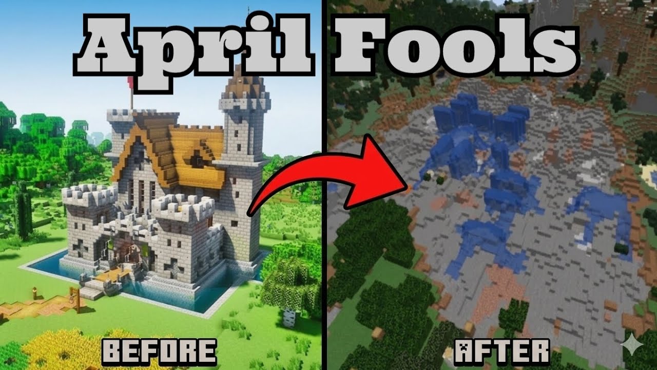 I pranked my friend for April fool's by exploding his castle #minecraft ...
