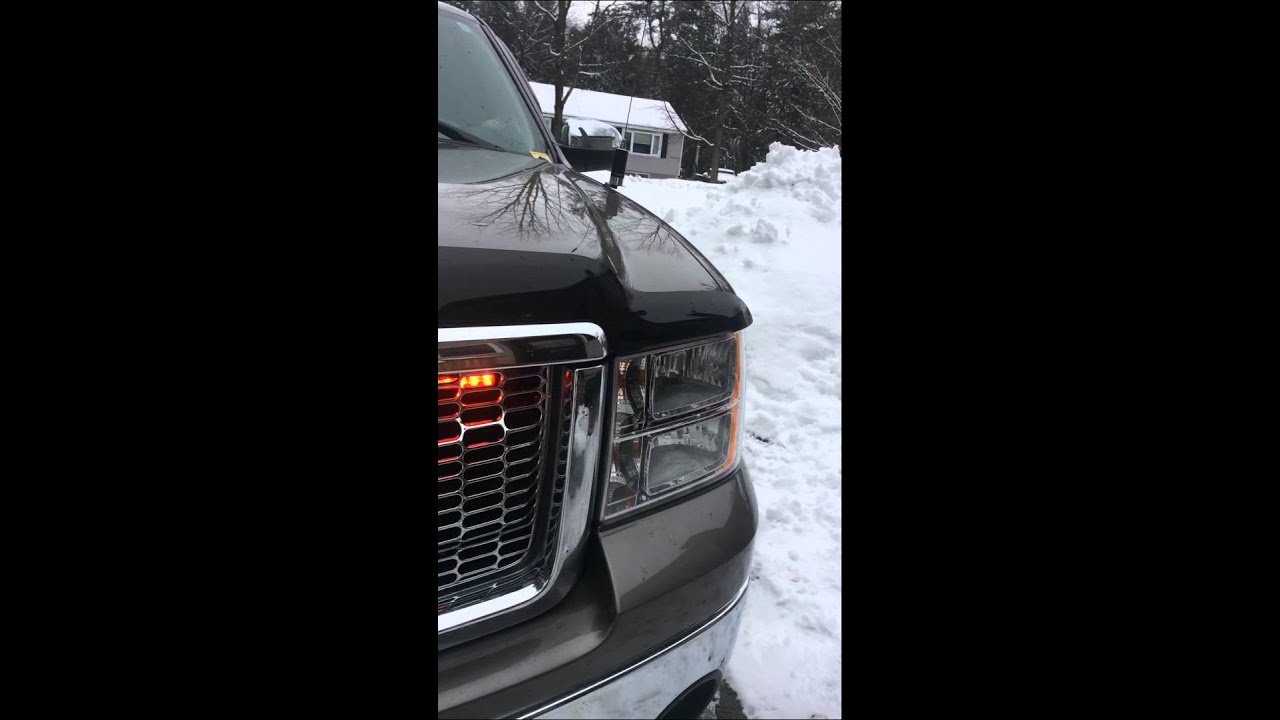 Whelen emergency light setup. 2013 gmc Sierra 1500. Front view. Installed by Whelen. YouTube