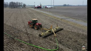 Manure Application with a Versatile 400 Tractor and Bazooka Farmstar Toolbar.