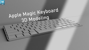 Apple Magic Keyboard 3D Modeling in Maya | Minimal Hard Surface Design #shorts #3dart #maya