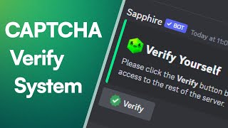 Discord Captcha Verification System 2023 | Sapphire Bot