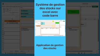 Système de gestion des stocks sur excel avec code barre