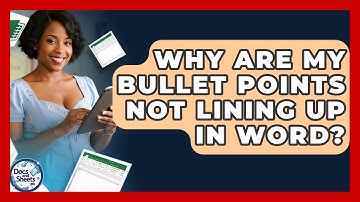 Why Are My Bullet Points Not Lining Up In Word? - Docs and Sheets Pro