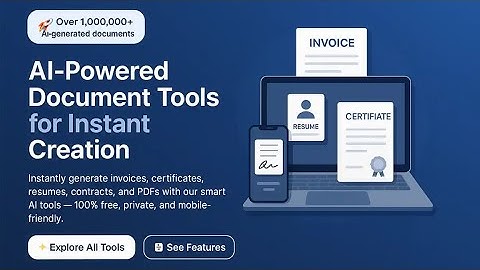 Free Document Maker | Instantly Create | Download Documents Online (100%Free)