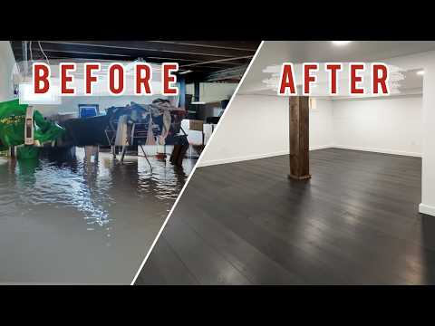 CREEPY Flooded Basement To Dream Living Space