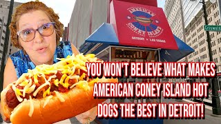 Eating Detroit's Must-Try Hot Dog: American Coney Island's Mouth-Watering Creation!