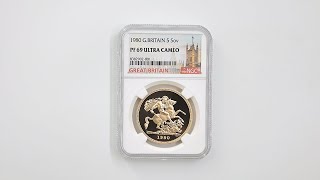【最高鑑定】2014年 イギリス エリザベス2世 5ソブリ… 1980 英国 エリザベス2世 ソブリン 5ポンド（5ソブリン）金貨