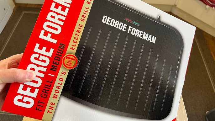 George Foreman 2-Serving Classic Plate Electric Indoor Grill and Panini  Press, Black, GRS040B