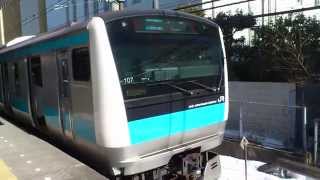 E233系1000番台宮ウラ107編成 JR京浜東北線大船行き 東神奈川駅を発車