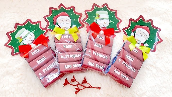 Lembrancinha de Natal / Caixinha Porta 3 Bis Personalizada / Lindo Mimo /  Caixa + as Capinhas do Bis