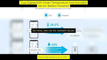 Tuya Zigbee/Wifi Smart Temperature And Humidity Sensor Battery Powered