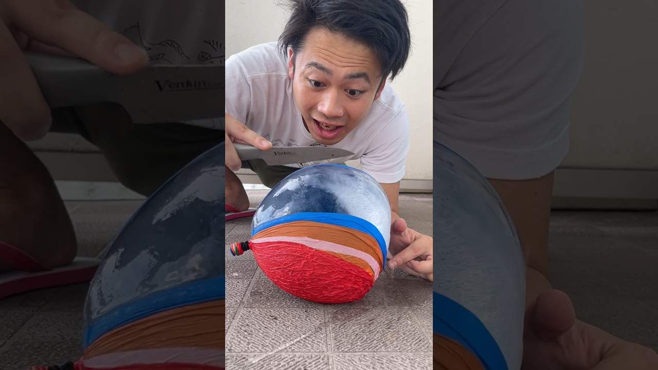 ICE BALLOON 🧊🎈/風船を割って氷の中に色を入れると美しすぎる！！ 