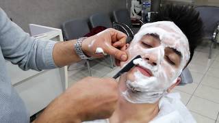 Asmr Barber Complete Sparkling Razor Beardcut Head, Forehead, Face, Ear, Nose, Shoulder Back Mage