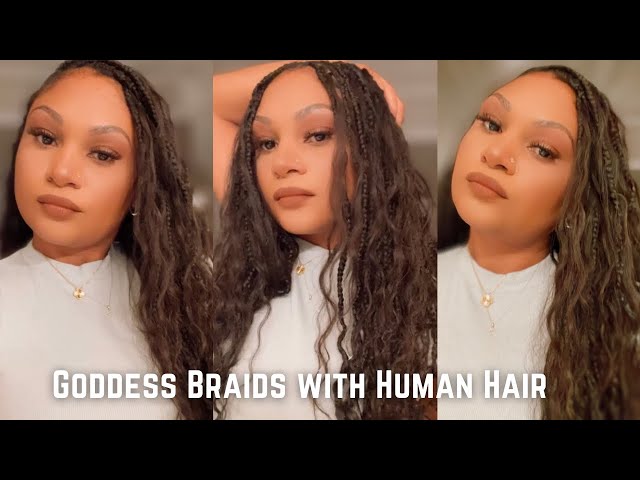 How to:DIY Goddess Boho Braids with Human Hair+Crochet on Fine HairThin  Edges, Easy+ Quick